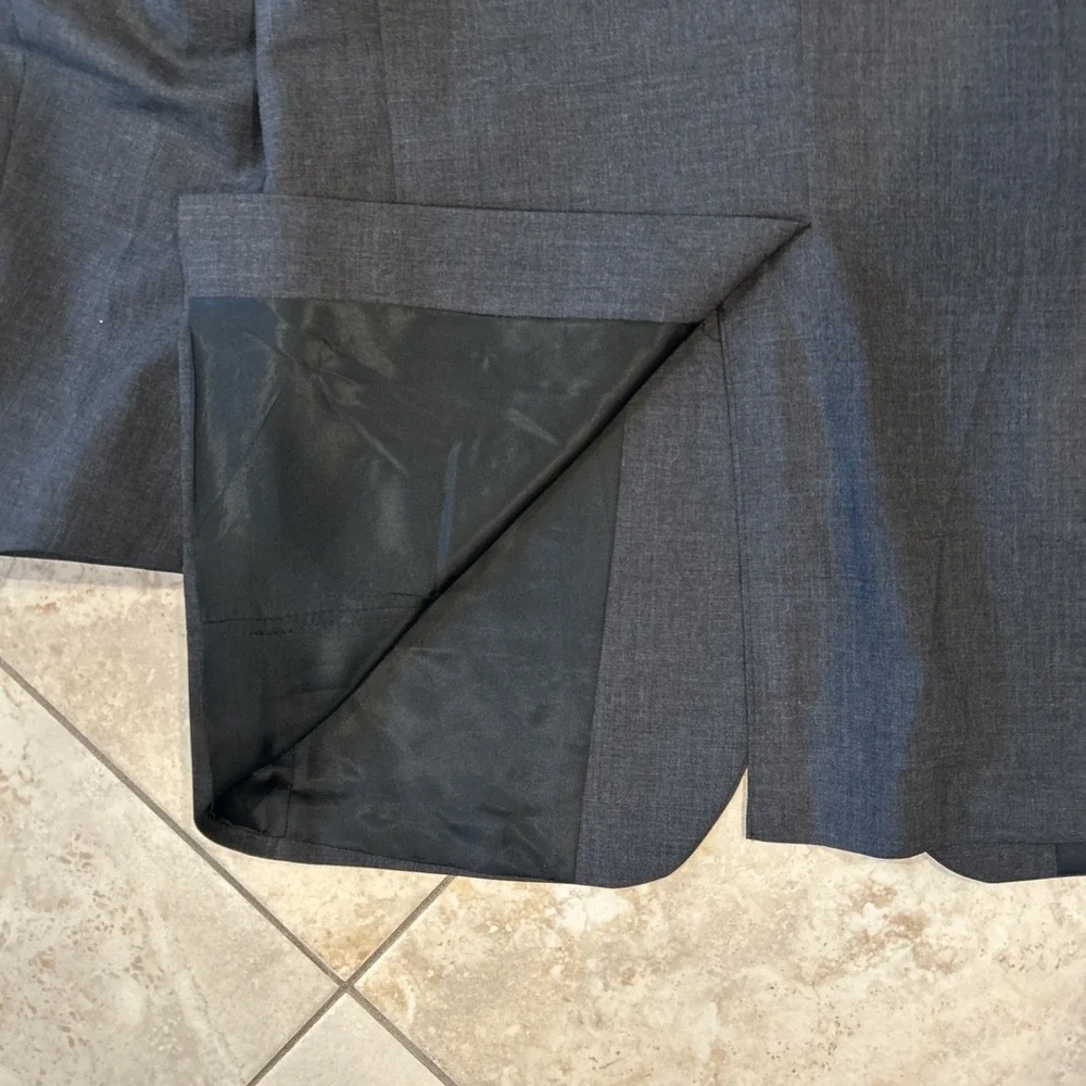 Polo University Club Blazer Mens 40L Gray Wool Two Button Suit Sport Coat Jacket